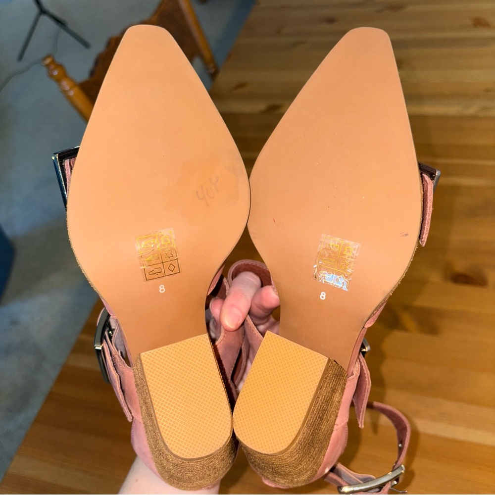 Free People Jeffrey Campbell Hendrix Heels Rose Pink Matte Leather Size 8 dress - Picture 9 of 9